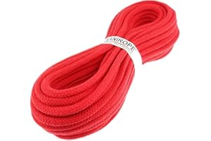 ‎KANIROPE Kanirope® Baumwollseil COBRAID 6mm 50m Farbe Rot 16-fach geflochten