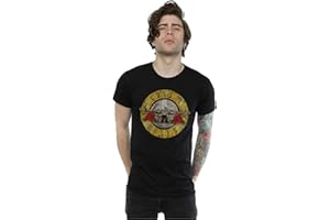 Guns N' Roses Men's Vintage Bullet Logo T-Shirt Small Black