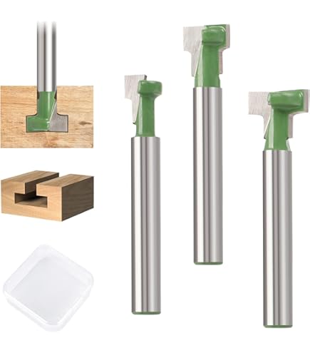 Fresa T-Slot Per Legno WSOOX | 3 Pezzi Carburo Cemento 8mm Per CNC E Router - Foto 5