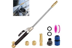 OUTTDID High Pressure Power Washer Gun, Portable Car Cleaner Gun Sprayer Wand with Flexible Hose Nozzle, Garden Hose End, 3 Hose Nozzles for Cleaning Garden Sidewalk Gutter Window