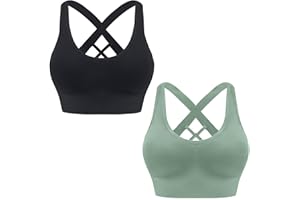 HANERDUN Soutiens-Gorge de Sport Femme Brassiere Running sous-Vêtements Maintien Fort Sportswear Haut