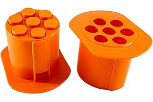 FSLLWGWG Pack of 2 Cevapcici Press, Hot Dog Maker, Manual Sausage Maker with 7 Holes, Quick and Even Cevapcici Making for Homemade Sausages (Orange)