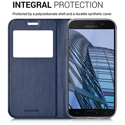 kwmobile Funda para Samsung Galaxy A5 2017 - Carcasa de Cuero sint tico con Ventana - Case con Solapa Azul Oscuro reviews kwmobile Funda para Samsung Galaxy A5 2017 - Carcasa de Cuero sint tico con Ventana - Case con Solapa Azul Oscuro