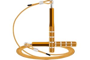 Wastou - Corda per saltare di velocità, per allenamento, fitness, per adulti, regolabile, per uomo, donna, bambini, ragazze