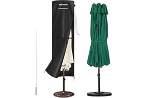 SIMPHAUS Pokrowiec na parasol przeciwsłoneczny z drążkiem osłona prysznicowa na zewnątrz wodoodporna osłona parasola parasola tkanina Oxford 230 x 67/67