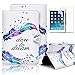 Produktbild iPad Pro 9.7 Hülle,iPad Pro 9.7 Ledertasche,iPad Pro 9.7 Brieftasche,Pershoo PU Leader Case für iPad Pro 9.7 Zoll,Cool Weiß Bunt Feder Muster Entwurf Brieftasche Hülle Folio Flip Wallet Case im Bookstyle Cover Schale Ständer Standfunktion Etui Karten Slot Tasche Lederhülle für iPad Pro 9.7 Zoll with 1 x Frei Displayschutzfolie-Weiß Bunt Feder