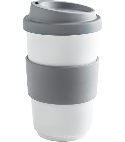 House Doctor Liss Thermobecher Set – 4x Keramikbecher, Doppelwandig, In Hellgrau