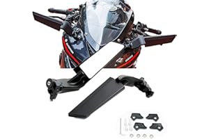 LETGOING Motorcycle Rear View Mirrors Wind Wing side Mirror 360°Rotating Adjustable Aluminum Alloy CNC Compatible For Ninja 400 650 ZX10R ZX6R GSXR600-1000R CBR 250R 500R 650R
