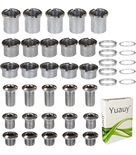 thumbnail image 2 of 5Pcs Bicycle Bike Chainring Screw Chainwheel Bolt For Single Double Triple Speedgold 5mm 2 of 14