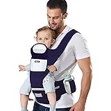 SNOWIE SOFT® 6-in-1 Baby Carrier with Lumbar Support 360 All-Position Baby Wrap Carrier Front and Back Backpack Carrier for B