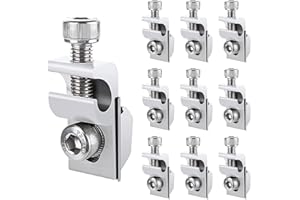 Udbrud 10 Stück Solarpanel Erdungsclips, Erdungsklemme für PV Modul Solarmodul Boden Erdung Lug Standard Solarpanel Erdungsclip für Photovoltaik-Unterstützung Solar Montage System