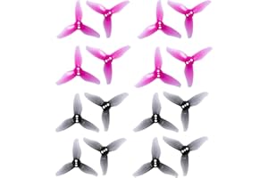 HEELAOORC 16pcs Gemfan Hurricane 2023 2 Inch 3-Blade Propeller 3 Holes Props 1105-1108 Motor for Toothpick RC Drone FPV Racing(8CW 8CCW)