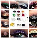Glitter Eyes Set 1 - 10 X Glitter Pots Fix Gel & Brush Loose Glitter Eye Shadow