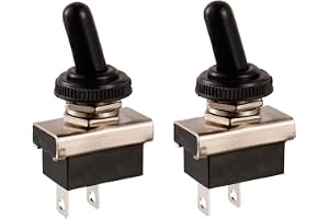 BOJACK KN3(D)-101 vippströmbrytare SPST ON-Off 2 terminalstift 12 VDC 25 A med vattentätt lock (paket med 2 st)