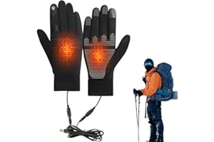 HOVCEH Gants Chauffants USB, Gants Chauffant pour Écran Tactile, Gants Chauffants Femme, GantsChauffants Homme, Gant Chauffant Électriques pour Cyclisme, Ski, Alpinisme, Randonnée