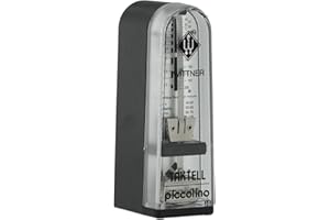 Wittner Metronomo Taktell Piccolino Serie 890 - Custodia in plastica - Senza campana - Nero - Meccanico a carica - Non sono necessarie batterie - Made in Germany