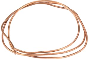 ARTILLERY Copper Round Tubing, Tuyau de bobine souple de tube de cuivre de 2 m, T2 Soft Copper Coil Tube Tube ID 4mm OD 5mm Épaisseur 0.5mm pour le réfrigérateur, le congélateur et le climatiseur