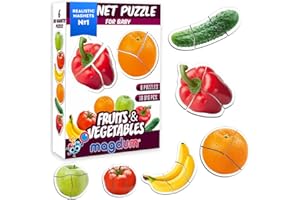 magdum 6 Frutta Verdura Foto Puzzle Magnetico Gioco Set per Ragazzi Ragazze 3 Anni- Primo Puzzle- Giocattolo Educativo Gioco di Apprendimento Giocattolo Migliore Compleanno Natale Regalo per Bambini