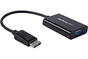 StarTech.com Adaptateur vidéo DisplayPort vers VGA avec audio - Convertisseur DP vers HD15 - M/F - 1920x1200 / 1080p - Noir (DP2VGAA)