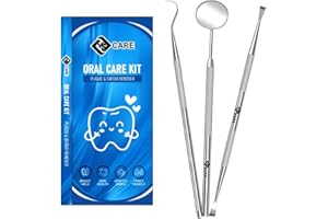 YSCARE Ensemble de soins Kits dentaires Hygiène dentaire Lot de 3 outils de cure-dents pour homme, femme, et animal domestique avec Miroir Dentaire