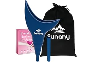 SUNANY Female Urination Device, Female Urinal Silicone Funnel Urine Cups Portable Urinal for Women Standing Up to Pee Funnel Reusable Women Pee Funnel, Outdoor, Activities, Camping