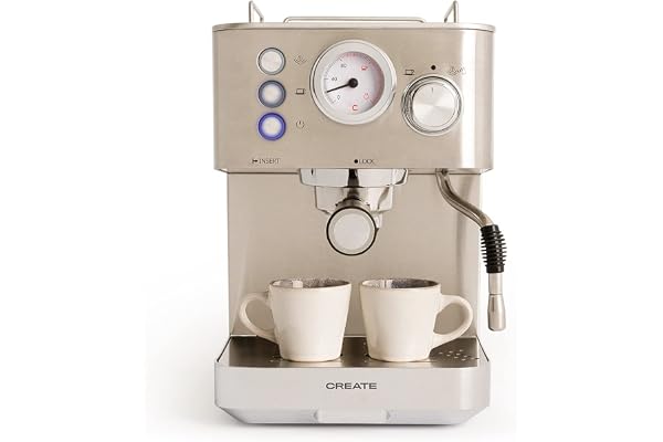 CREATE / THERA CLASSIC/Machine à espresso/Machine à espresso semi-automatique / 20 bars pour café moulu et monodose ESE, réservoir de 1,25 litre, 1100W