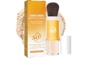 HADAVAKA Polvo Fijador Transpirable Ligero, Polvo Translúcido Con Filtro Solar, Polvo Facial Mate Con Control De Aceite Y Protector Solar Suelto, Polvo Facial Translúcido Portátil Con Cepillo Suave (1PC)