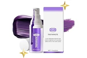 DENDAWEN Obsessive Blanqueador Dental,Blanqueamiento dental violeta-Pasta dental profesional blanqueadora violeta 30ml-Pasta dental blanqueadora violeta-Dientes blancos violeta.