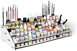 Silu- Vallejo Support de peinture pour maquettes et modélisme Organisateur de peintures Vallejo de différentes capacités (PS48)
