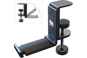 6AMLIFESTYLE Foldable Headset Stand, Headphone Holder Made of Aluminium, Universal Table Headphone Stand, Hook for Hanging, Gaming Headphone Holder