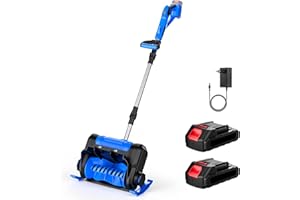 SWBSLL Akku-Schneefräse, Arbeitsbreite 30 cm, Schneehöhe 16 cm, Projektionsabstand 8 m, 550W Elektrische Schneefräse mit Bürstenloser Motor Sicherheitsschalter, LED-Anzeige, Für Einfahrt, Gehweg&Terrasse (B)