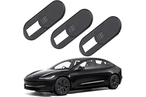 NUCNOK 3 Pièces Cache Webcam Slide pour Tesla Model 3 / Y,Protection Vie Privée Caméra Cover Coulissant,Webcam Cover Autocollant Coulissant Couverture de Caméra Ultrafin