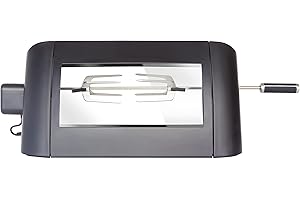 Everdure Rotisserie Kit with Internal Viewing Light, Compatible Force Gas Grill: Rotating Rotisserie Spit with Large Glass Viewing Window and Collapsible Design for Compact Storage