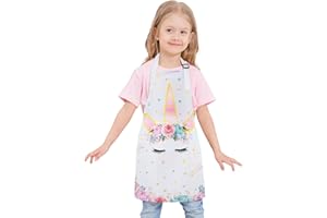 WERNNSAI Kids Apron - Waterproof Toddler Aprons Kitchen Chef Bib Aprons for Children Boys Girls