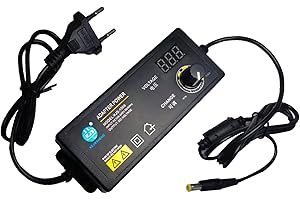 EUNEWR Einstellbares Netzteil, 3-24V 2,5A 60W Weitbereich AC DC Stromadapter, Einstellbarer Stromadapter mit Digitalanzeige Anti-Interferenz (Type A)
