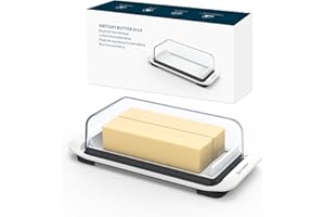 KITCHENDAO Burriera con coperchio, in plastica, per porta del frigorifero, lavabile in lavastoviglie, per 2 aste, costa orientale/occidentale, burro di kerrygold