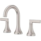 Pfister Vedra Banyo Lavabo Bataryası, 8 İn&ccedil; Yaygın, 2 Saplı, 3 Delikli, Spot Savunma Fır&ccedil;alanmış Nikel Kaplama, LF049VEDGS