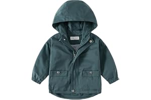 Volunboy Niños Chaqueta Cortavientos, Bebe Impresión Abrigos Prueba Viento Cazadora