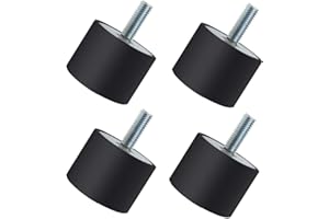 Create idea Lot de 4 amortisseurs M8 - 40 x 30 mm - Isolateur anti-vibrations - Mâle/femelle - Silencieux - Pour compresseurs d'air, moteurs et pompes à eau