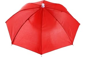 Party Perfecto UMBRELLA HAT - Multi Coloured Sun Rain Umbrella Cap Hand Headwear Rainbow Cap for Outdoor Activities Fancy Dress Accessory