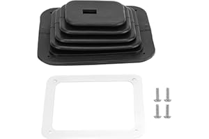 VOBOR Schaltsack Schaltmanschette, GM350 Getriebemanschette, Schwarz Gummi Gearstick Gamasche Staubschutzhülle für Hurst B&M Automatik und Schaltgetriebe (14.3x17.1cm)