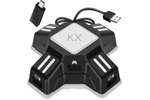 HARIKIKI KX Mouse Keyboard Converter, Game Controller Adapter para USB 2.0 Mouse Adaptador de teclado ratón Compatible con PS4 / Xbox One/Series X/Nintendo Switch / PS3