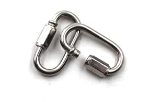 Flomore Lock Quick Link Chain Connector 304 Stainless Steel Screw Lock Carabiner