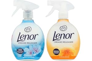 THE LONDON FINERY Ultimate Crease Releaser Spray per vestiti Ideale per rimuovere le pieghe nel tessuto, 1 x profumo di brezza estiva, 1 x risveglio primaverile da 500 ml ciascuno (risveglio primaverile e brezza