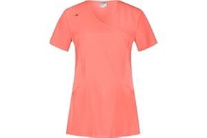 B-well Justina Spandex Scrub Tops & Uniforms for Women Medical Uniforms & Scrubs Spandex Beauty TunicShort Sleeve V-Neck Anti-Wrinkle