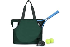 KASQO Kasgo Tote Bag for Women, Large Tennis Gym Tote Crossbody Shoulder Handbag Pickleball Bag with Water Bottle Holder for Gym Sprot Travel Work