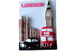 MUYU MAGNET Magnete per frigorifero 3D Londra UK Travel Souvenir Gift Collection Decorazione per casa e cucina Adesivo magnetico per frigorifero Inghilterra