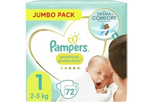 Pampers - Pampers Premium Protection (taille 1) Langes pour bébé 2-5 kg - 72 pièces