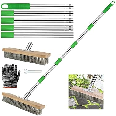 Staaldraadbezem met afneembare steel (127 cm) - voor het verwijderen