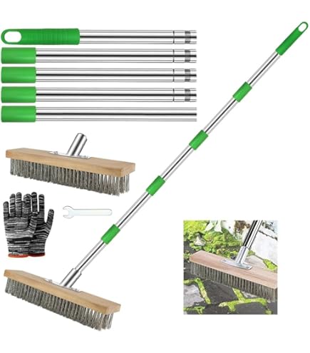 Spazzola Per Erbacce In Acciaio Inox, Scopa, Aspirazione Muschio